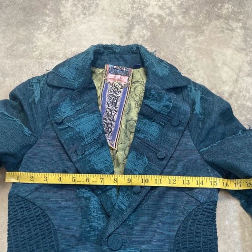 Distressed L.A.M.B. by Gwen Stefani Teal Jacket - Picture 2 of 9